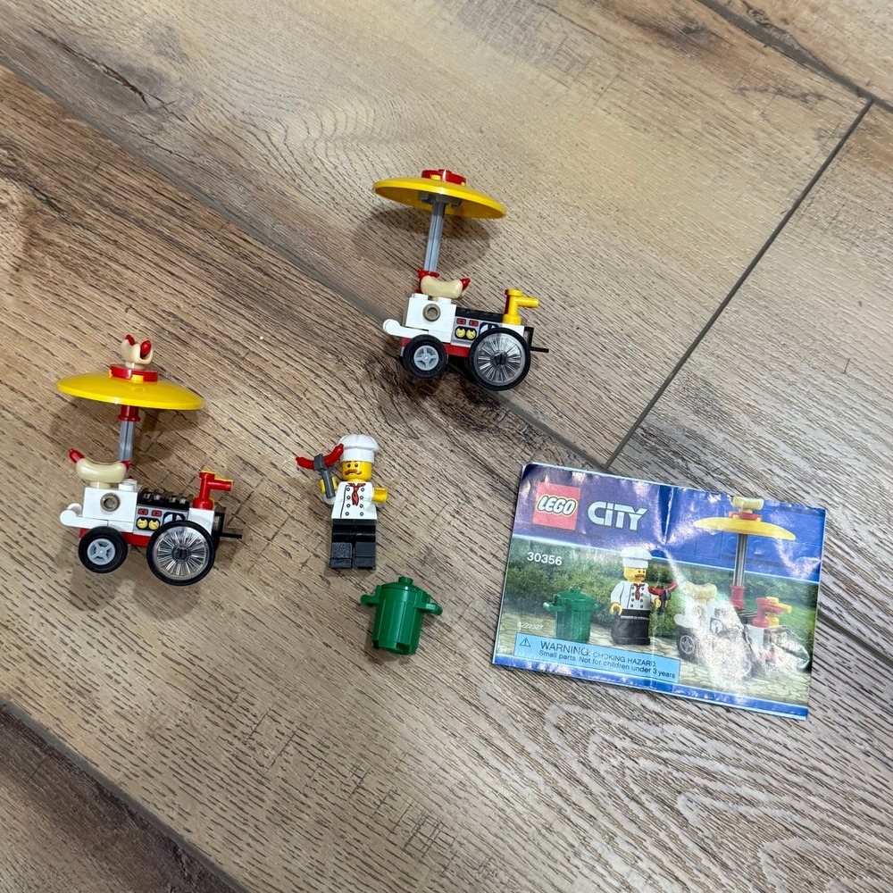 Lego Hot Dog Stand 30356 Cart Stand Vendor Parts Pieces Incomplete Extras